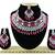 Red designer function wear ad necklace set