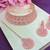 Pink designer function wear ad necklace set