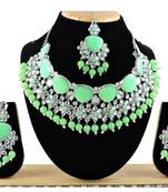 Purple designer function wear ad necklace set