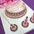 Maroon designer function wear ad necklace set