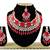 Red designer function wear ad necklace set