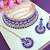 Blue designer function wear ad necklace set