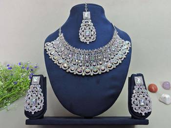 Multicolor designer function wear ad necklace set 1