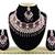 Maroon designer function wear ad necklace set