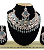 Grey designer function wear ad necklace set