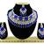 Blue designer function wear ad necklace set