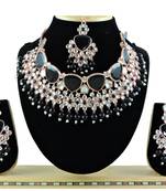 Black designer function wear ad necklace set