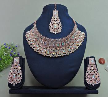 Multicolor designer function wear ad necklace set 1