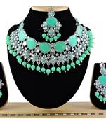 Green designer function wear ad necklace set