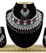 Multicolor designer function wear ad necklace set