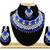 Blue designer function wear ad necklace set