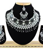 Black designer function wear ad necklace set