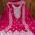 Women's magenta embroidered dress material
