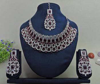 Multicolor designer function wear ad necklace set 1