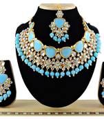 Turquoise designer function wear ad necklace set