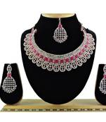 Red designer function wear ad necklace set