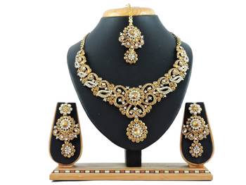 Multicolor designer function wear ad necklace set 1
