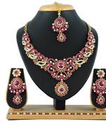 Multicolor designer function wear ad necklace set