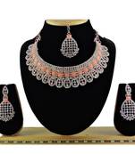 Orange designer function wear ad necklace set