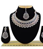 Blue designer function wear ad necklace set