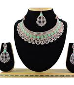 Green designer function wear ad necklace set