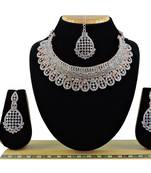 Grey designer function wear ad necklace set