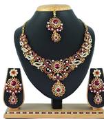 Multicolor designer function wear ad necklace set