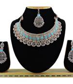 Turquoise designer function wear ad necklace set
