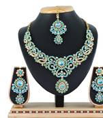Turquoise designer function wear ad necklace set