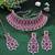 Red designer function wear ad necklace set