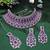 Purple designer function wear ad necklace set
