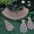 Orange designer function wear ad necklace set