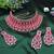 Red designer function wear ad necklace set