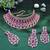 Purple designer function wear ad necklace set