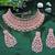 Pink designer function wear ad necklace set