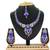 Blue designer function wear ad necklace set