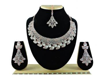 Multicolor designer function wear ad necklace set 1