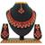 Red designer function wear ad necklace set