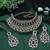 Green designer function wear ad necklace set