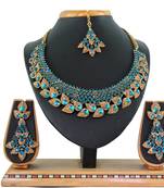Turquoise designer function wear ad necklace set