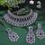 Blue designer function wear ad necklace set