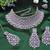 Purple designer function wear ad necklace set