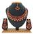Maroon designer function wear ad necklace set
