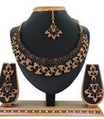 Black designer function wear ad necklace set