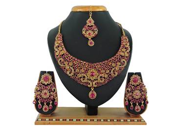 Multicolor designer function wear ad necklace set 1