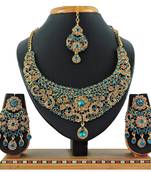 Turquoise designer function wear ad necklace set