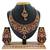 Maroon designer function wear ad necklace set