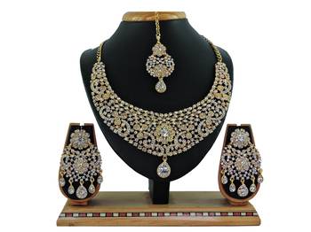 Multicolor designer function wear ad necklace set 1