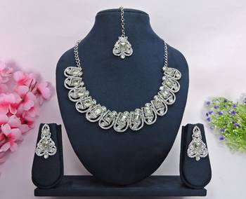 Multicolor designer function wear ad necklace set 1