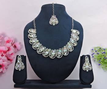 Multicolor designer function wear ad necklace set 1